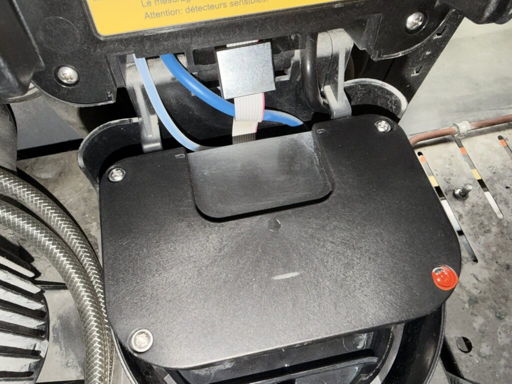 Pump of an alcohol dosing unit during workshop service